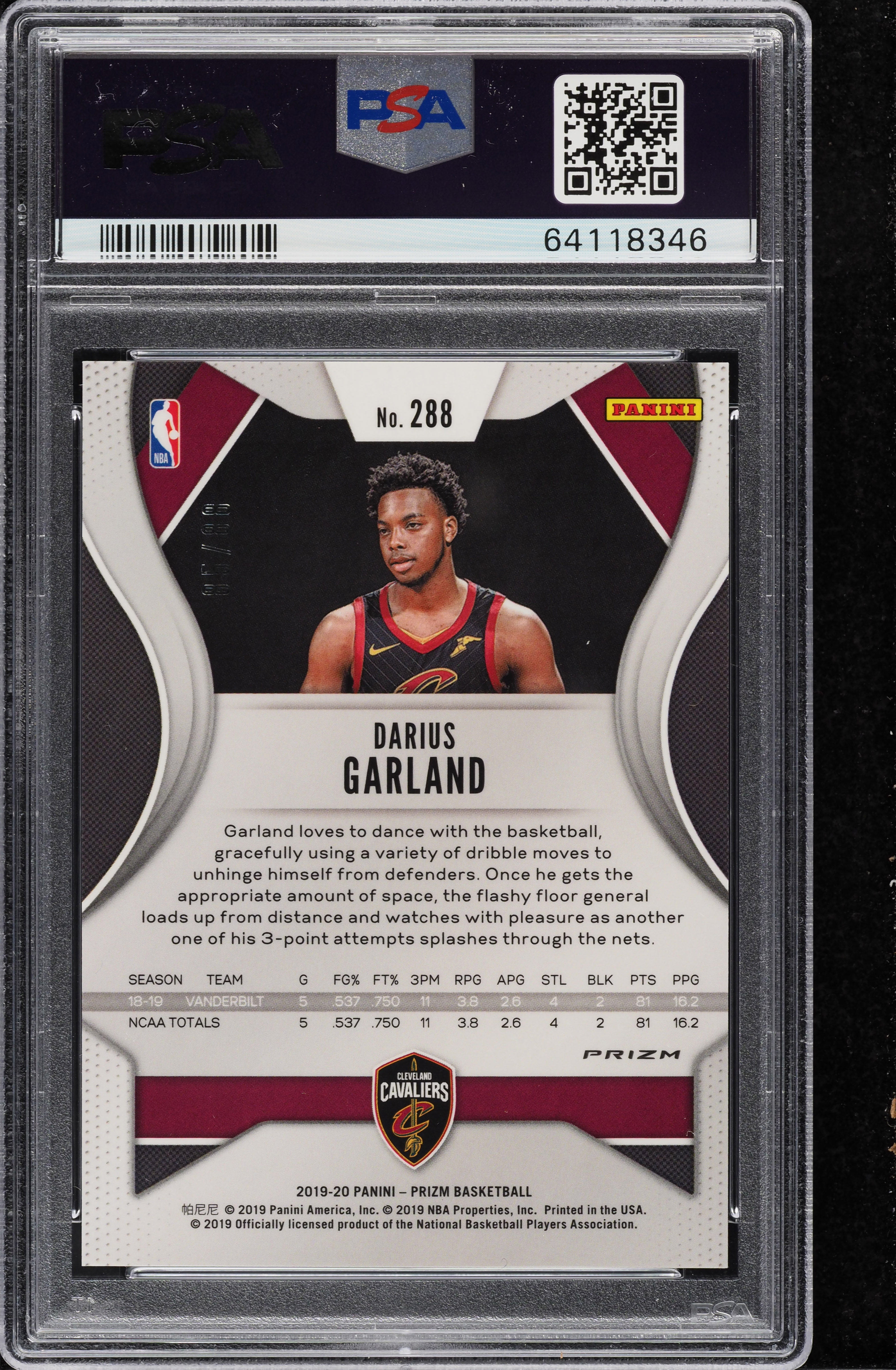 その他 panini SELECT DARIUS GARLAND PRIZM psa9 2019 Panini Prizm Choice Prizms Red Darius Garland ROOKIE /88 #288