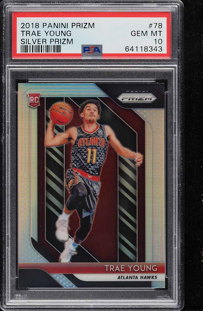 2018 Panini Prizm Silver Trae Young ROOKIE #78 PSA 10 GEM MINT