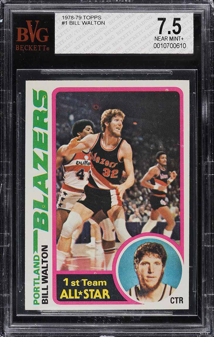 1978 Topps Basketball Bill Walton #1 BVG 7.5 NRMT+