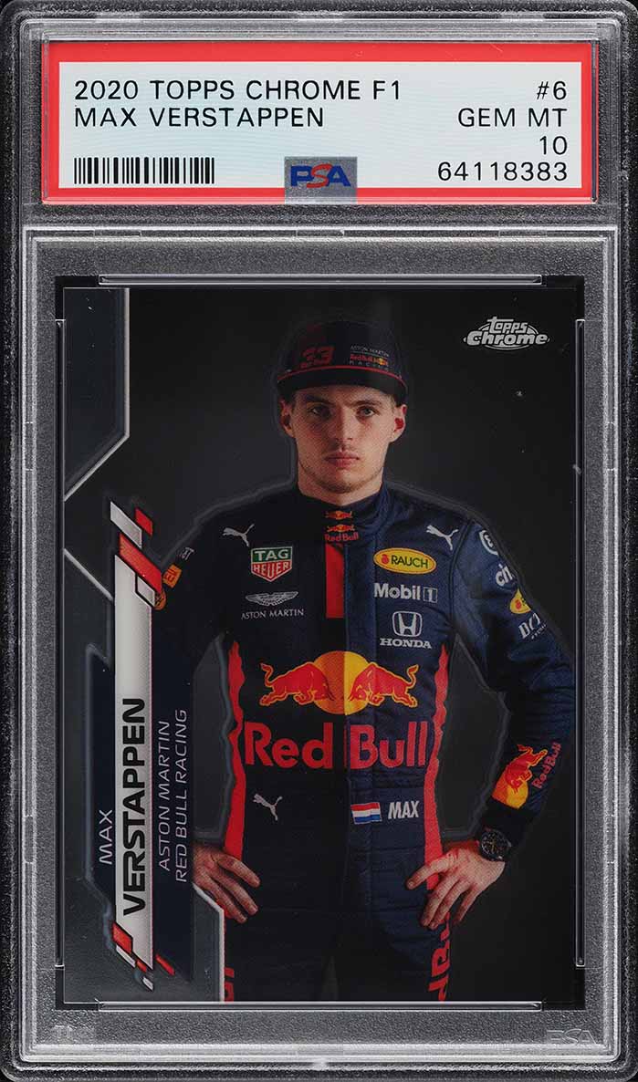 2020 Topps Chrome Formula 1 F1 Max Verstappen #6 PSA 10 GEM MINT