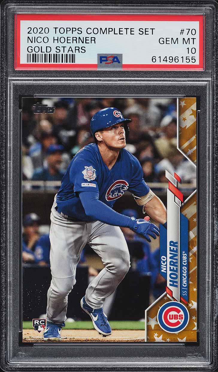 2020 Topps Complete Set Gold Stars Nico Hoerner ROOKIE #70 PSA 10 GEM MINT