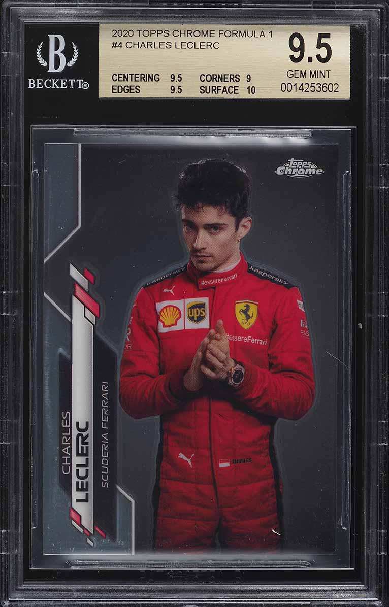 2020 Topps Chrome Formula 1 F1 Charles Leclerc #4 BGS 9.5 GEM MINT