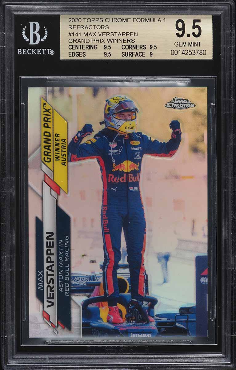2020 Topps Chrome Formula 1 Sapphire Padparadscha Max Verstappen 1