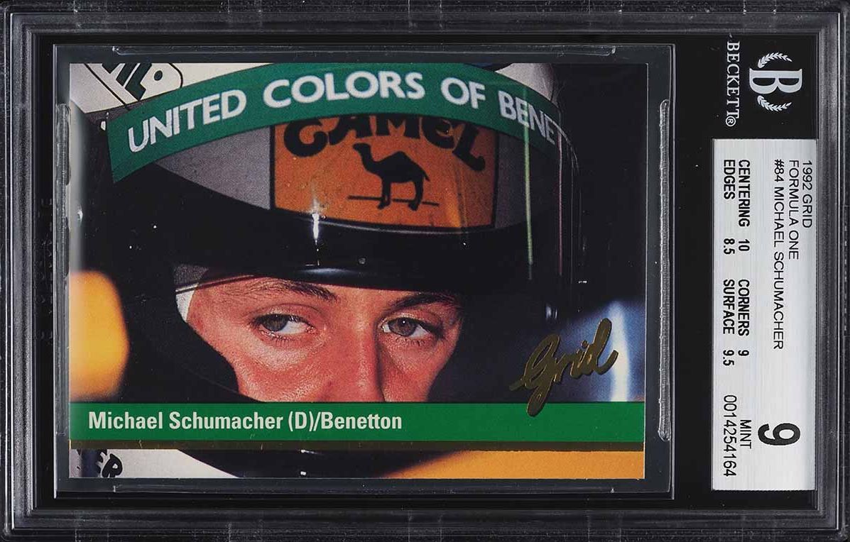 1992 Grid Formula One Michael Schumacher ROOKIE #84 BGS 9 MINT