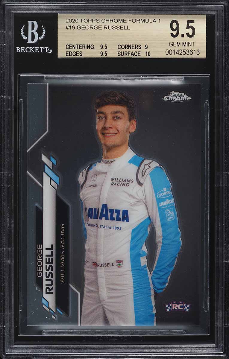 2020 Topps Chrome Formula 1 F1 George Russell ROOKIE #19 BGS 9.5 GEM MINT