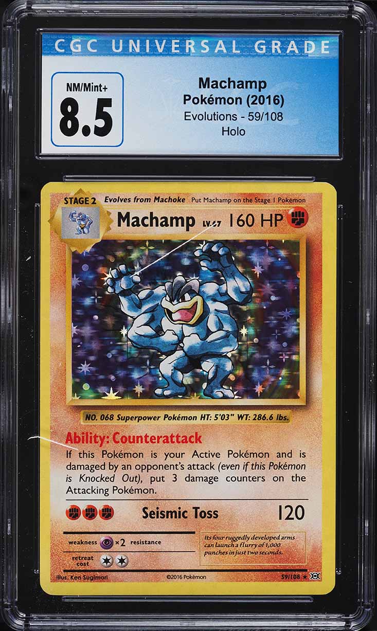 machamp pokemon card Machamp Pokemon Base Set 2-Player CD Starter 1st Edition Cosmos Holo #8 CGC  7.5