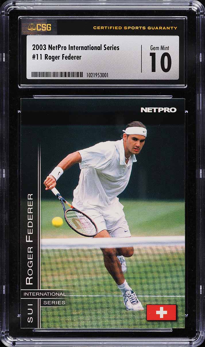 2003 Netpro Elite Glossy Roger Federer ROOKIE /100 #G3 PSA 10 GEM