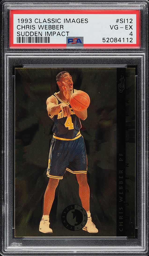 1993 Classic Images Sudden Impact Chris Webber ROOKIE #SI12 PSA 4 VGEX