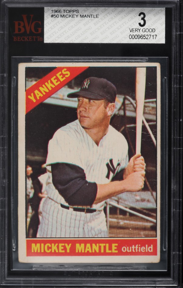 1966 Topps Mickey Mantle #50 BVG 3 VG