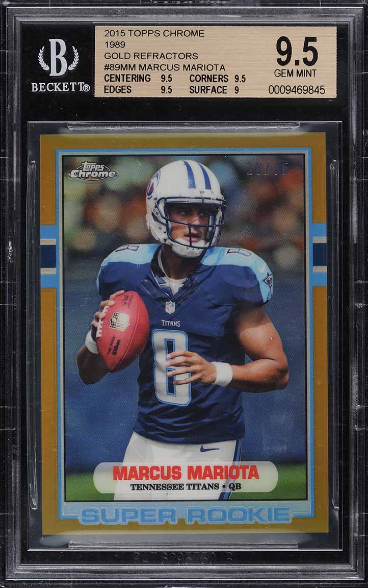 2015 Topps Chrome '89 Gold Refractor Marcus Mariota ROOKIE /75 #89-MM BGS 9.5