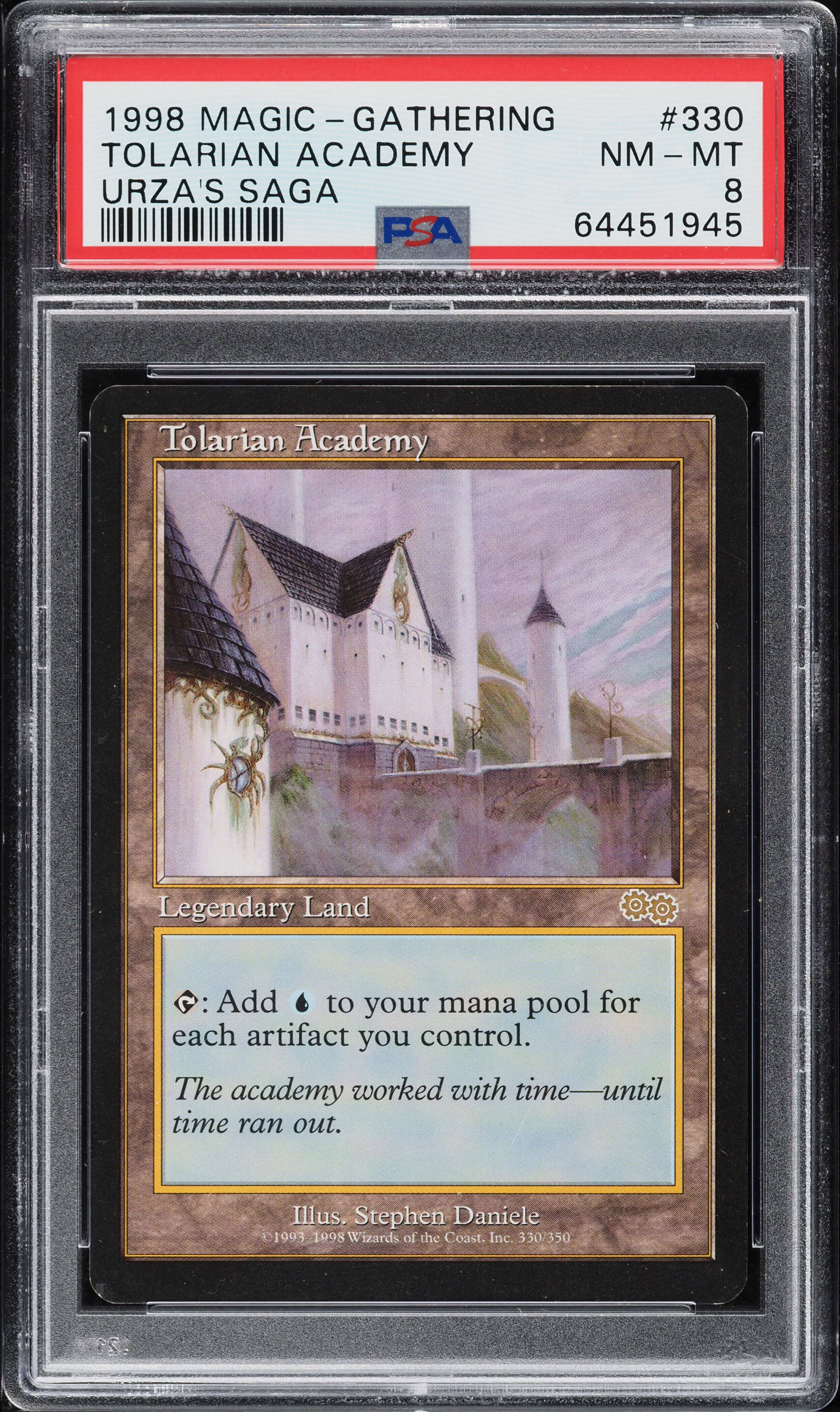 1998 Magic The Gathering MTG Urza's Saga Tolarian Academy #330 PSA