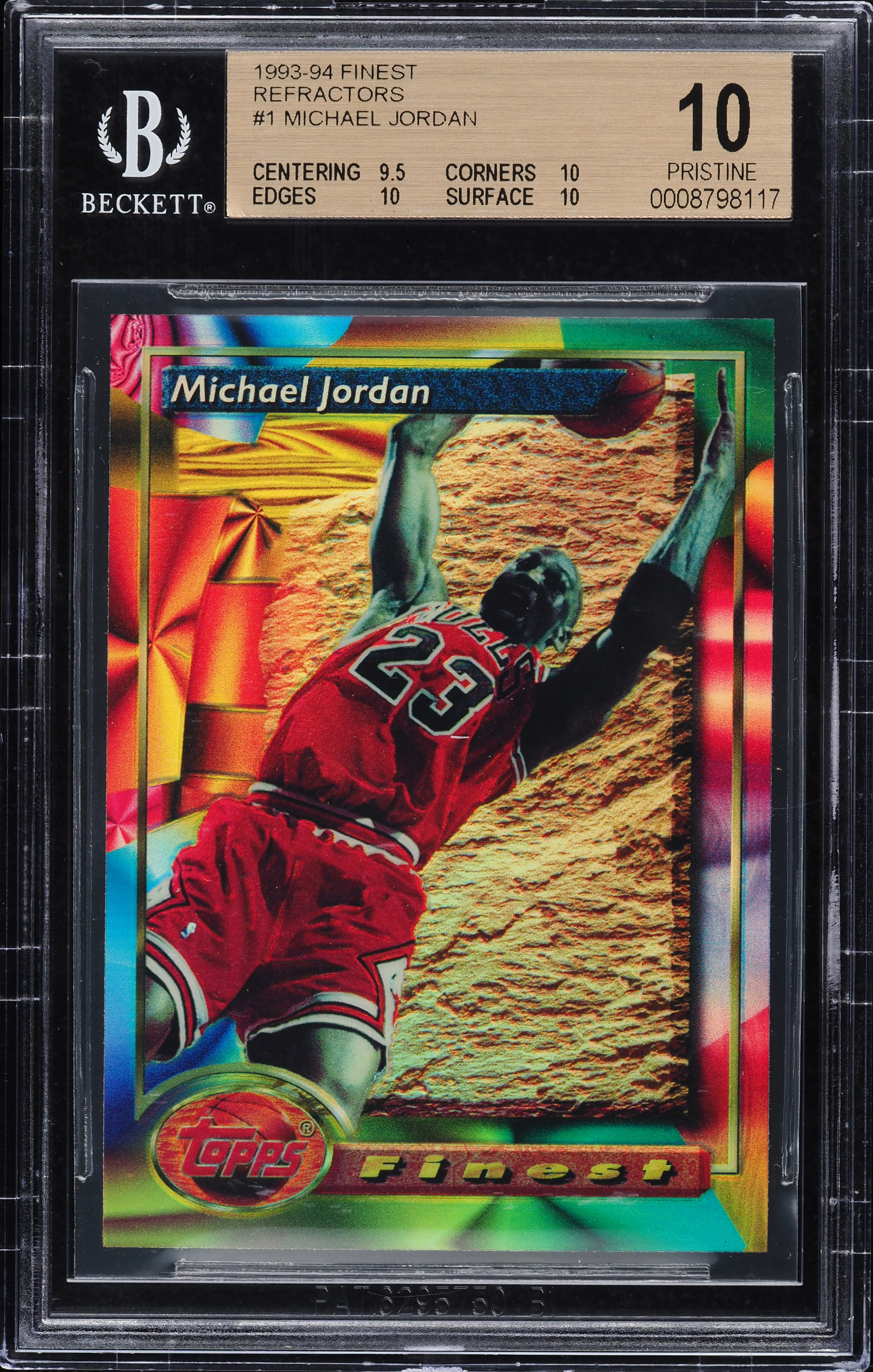 1993 Finest Refractor Michael Jordan #1 BGS 10 PRISTINE on