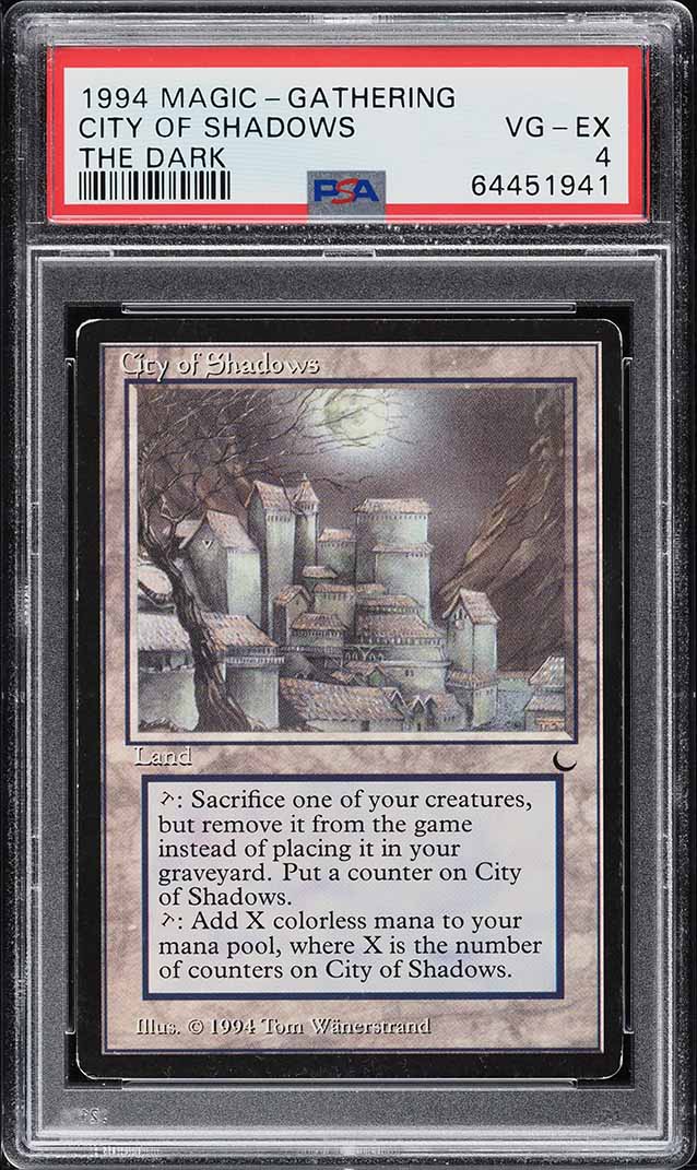 1994 Magic The Gathering MTG The Dark City Of Shadows PSA 4 VGEX