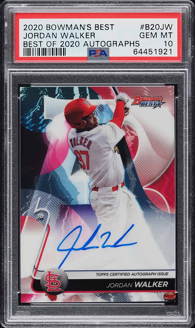 2020 Bowman's Best Of '20 Jordan Walker ROOKIE AUTO #B20-JW PSA 10