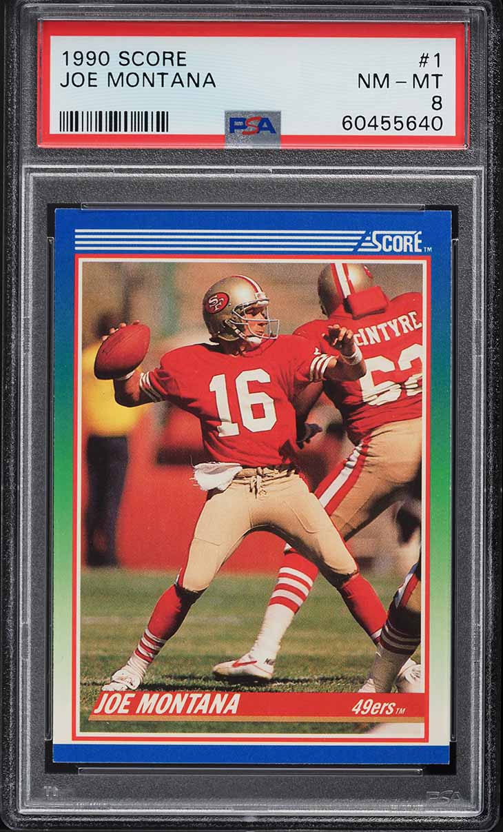1990 Score Football Joe Montana #1 PSA 8 NM-MT
