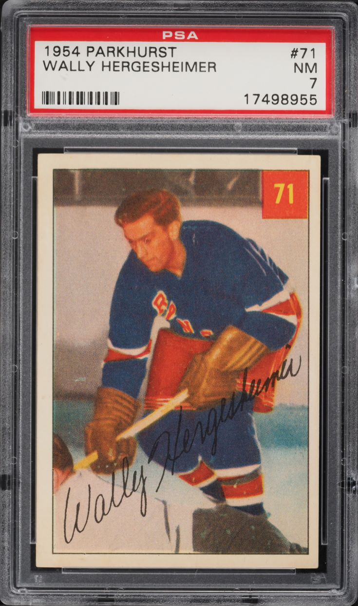 1954 Parkhurst Wally Hergesheimer #71 PSA 7 NRMT