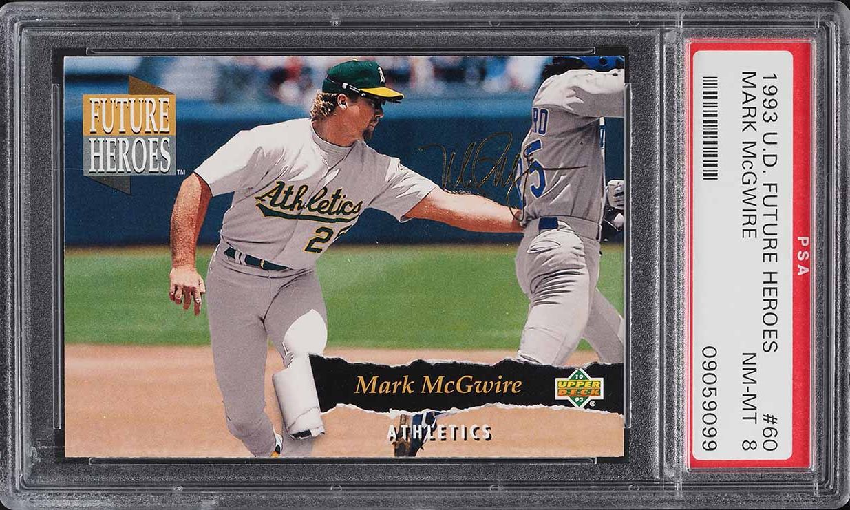 1993 Upper Deck Future Heroes Mark McGwire #60 PSA 8 NM-MT