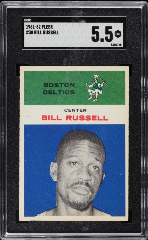 1961 Fleer Basketball Bill Russell #38 SGC 5.5 EX+