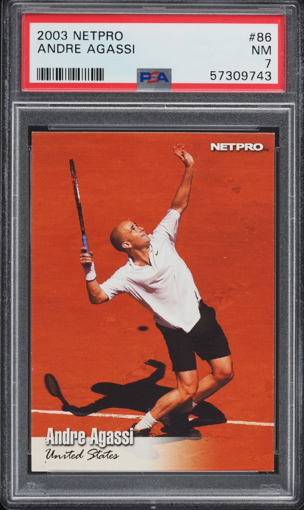 2003 Netpro Tennis Andre Agassi #86 PSA 7 NRMT