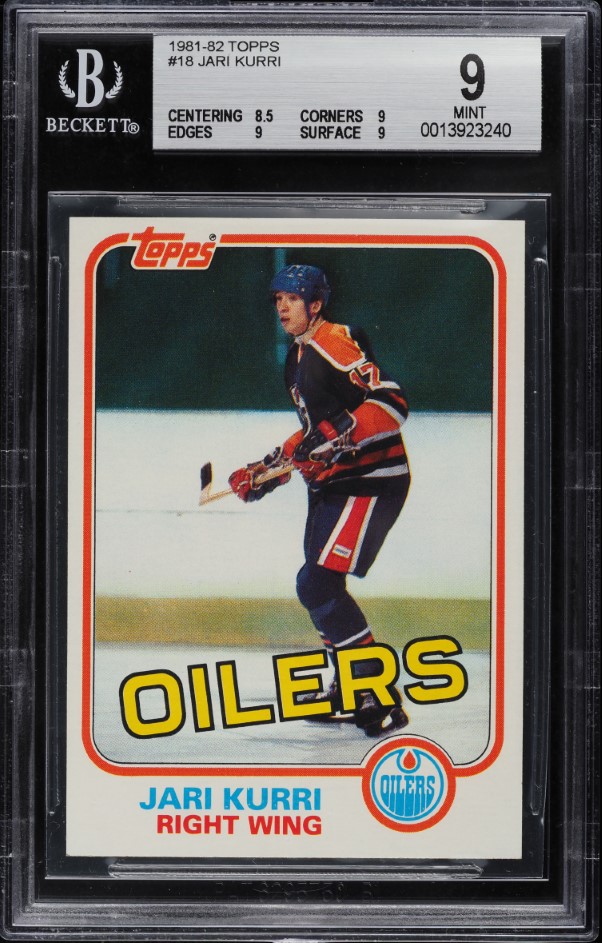 1981 Topps Hockey Jari Kurri ROOKIE #18 BGS 9 MINT