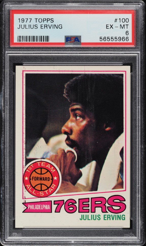 その他 PSA 6 - Julius Erving - 1977 Topps 1977 Topps Basketball Julius Erving #100 PSA 6 EXMT on Fanatics
