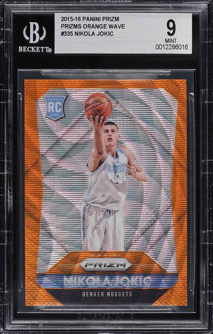 2015 Panini Prizm Orange Wave Prizms Nikola Jokic ROOKIE #335 BGS 9 MINT