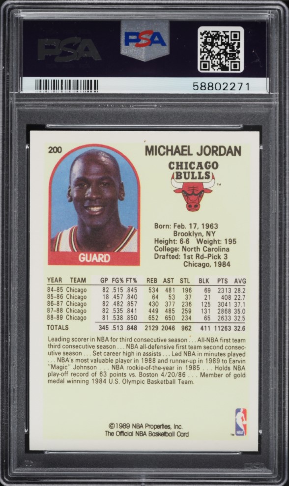 1989 Hoops Michael Jordan #200 PSA 10 GEM MINT on Fanatics Collect