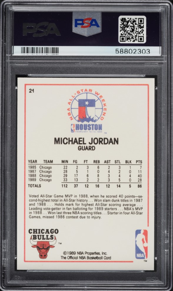 1989 Hoops Michael Jordan ALL-STAR #21 PSA 10 GEM MINT