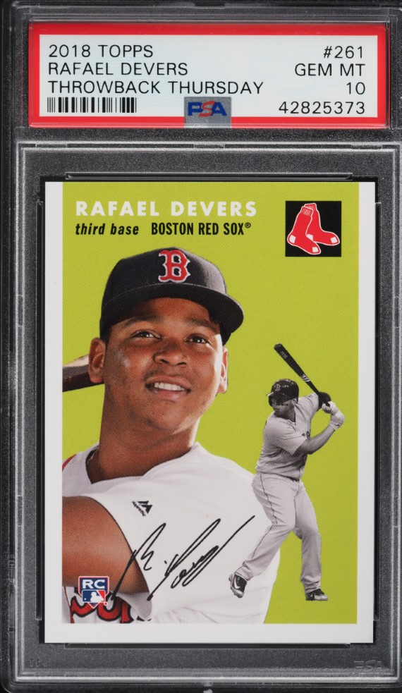 2018 Topps Throwback Thursday Rafael Devers ROOKIE #261 PSA 10 GEM 