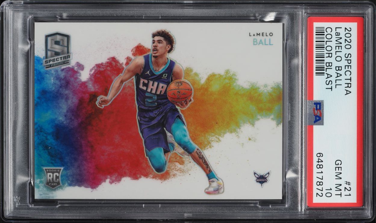 2020 Panini Spectra Color Blast LaMelo Ball ROOKIE #21 PSA 10 GEM 