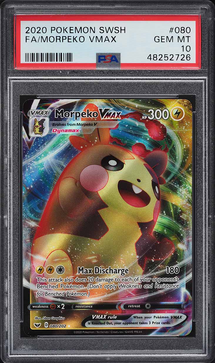 2020 Pokemon Sword & Shield Full Art Morpeko VMAX #80 PSA 10 GEM MINT