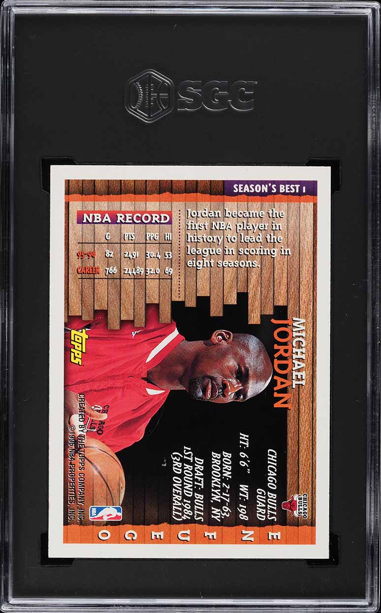 1996 Topps Season's Best Michael Jordan #1 SGC 8 NM-MT
