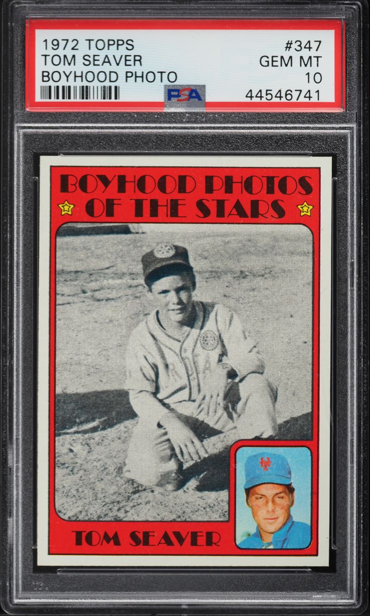 1972 Topps Tom Seaver BOYHOOD PHOTO #347 PSA 10 GEM MINT