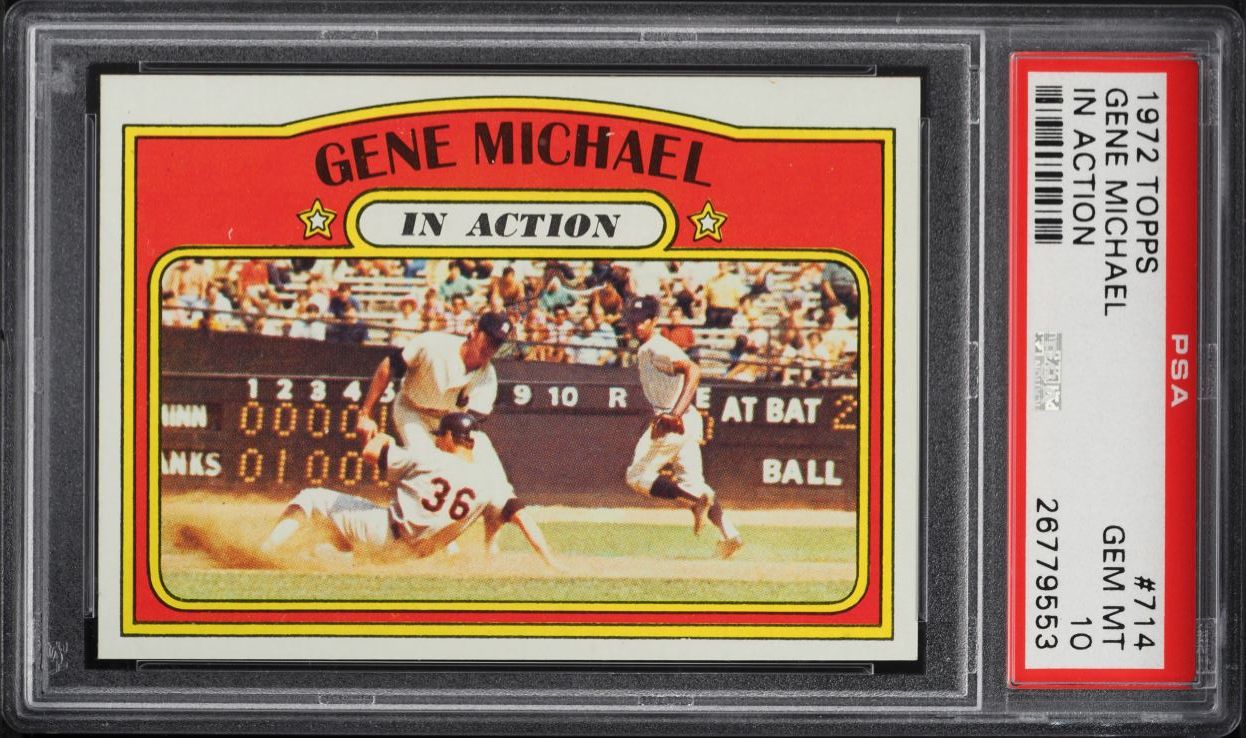 1972 Topps Gene Michael IN ACTION #714 PSA 10 GEM MINT