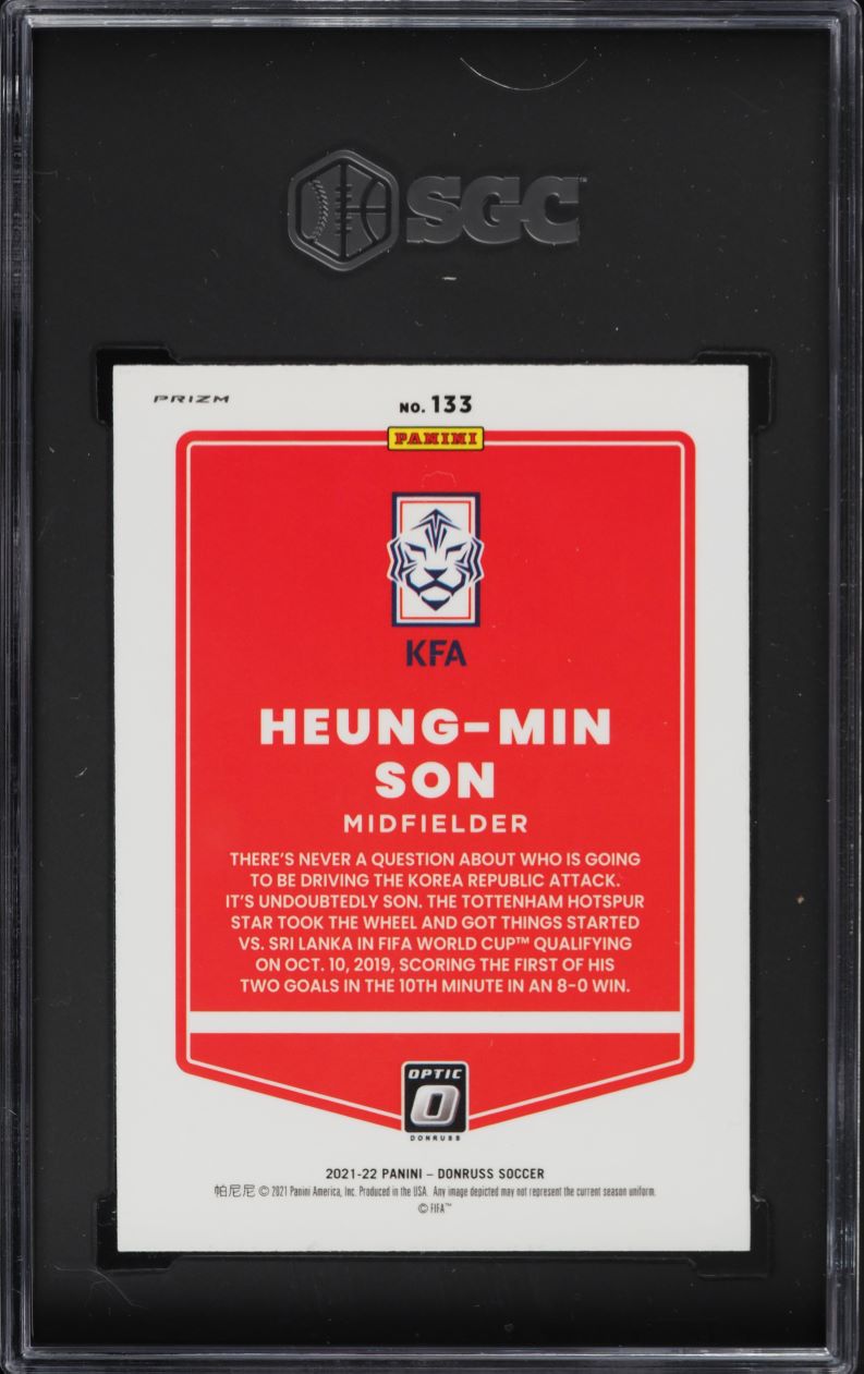 2021 Donruss Optic Road To Qatar Green Velocity Heung-Min Son #133 SGC 9 MINT