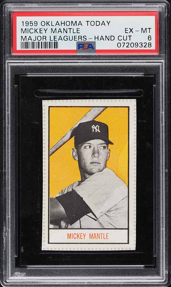 1959 Oklahoma Today Major Leaguers Mickey Mantle PSA 6 EXMT