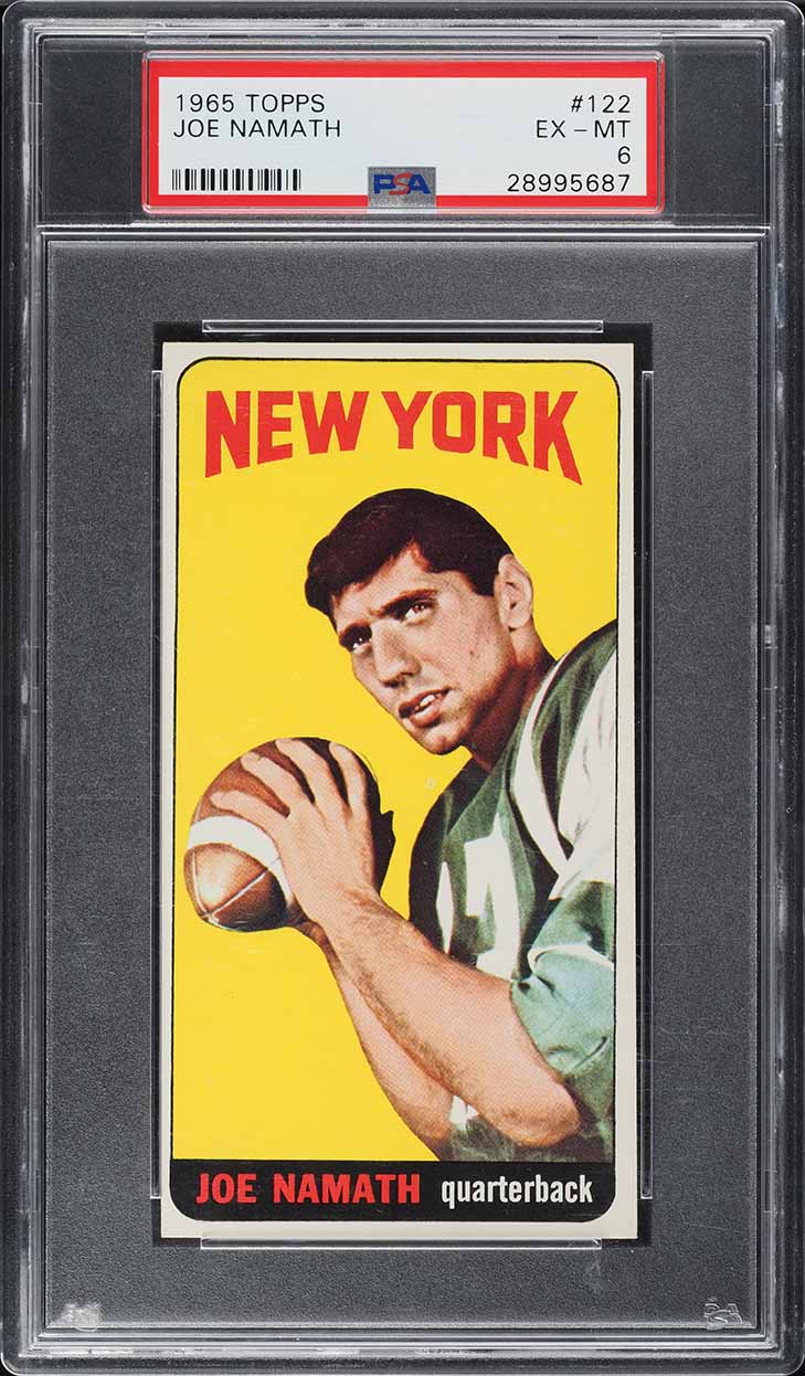1965 Topps Football Joe Namath SP ROOKIE #122 PSA 6 EXMT