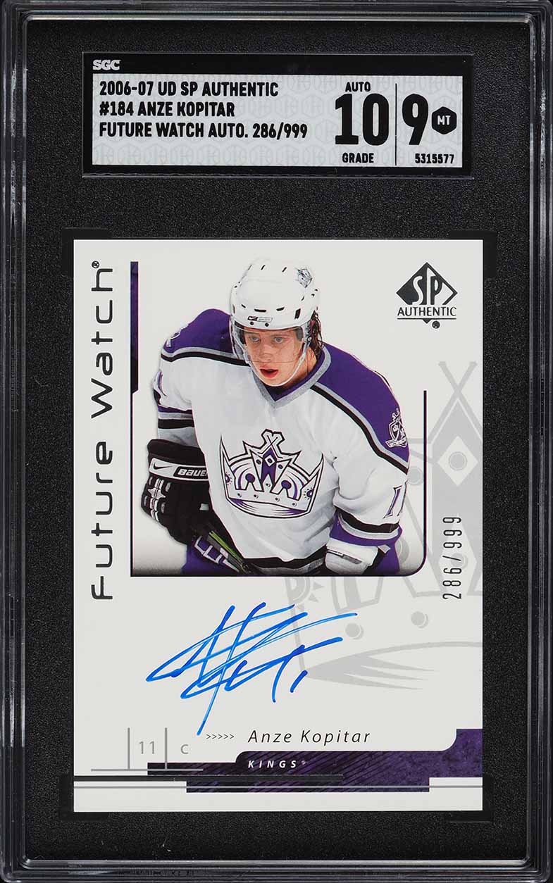 2006 SP Authentic Anze Kopitar ROOKIE AUTO /999 #184 SGC 9 MINT