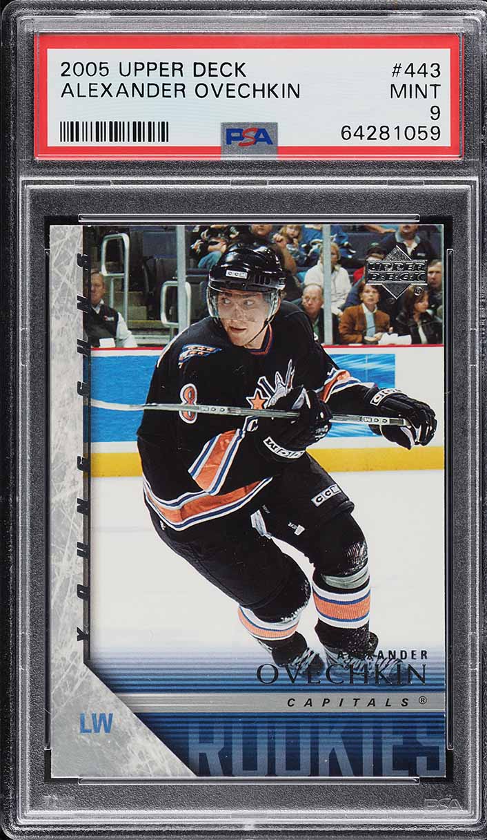2005 Upper Deck Young Guns Alexander Ovechkin ROOKIE #443 PSA 9 MINT