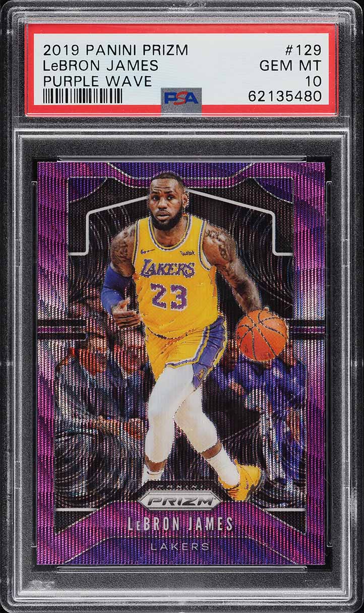 2019 Panini Prizm Purple Wave LeBron James #129 PSA 10 GEM MINT