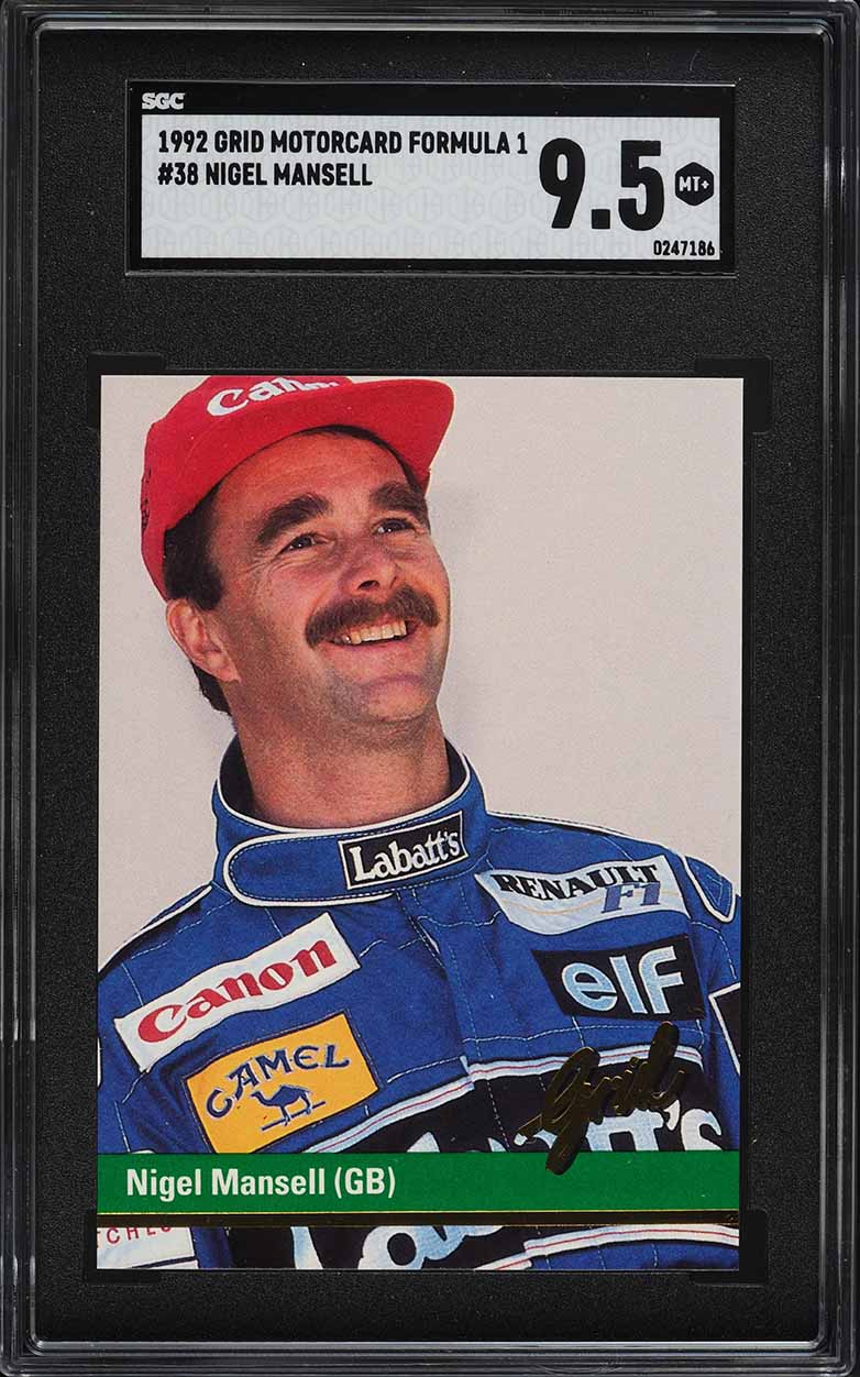 1992 Grid Motorcard Formula 1 Nigel Mansell #38 SGC 9.5 MINT+