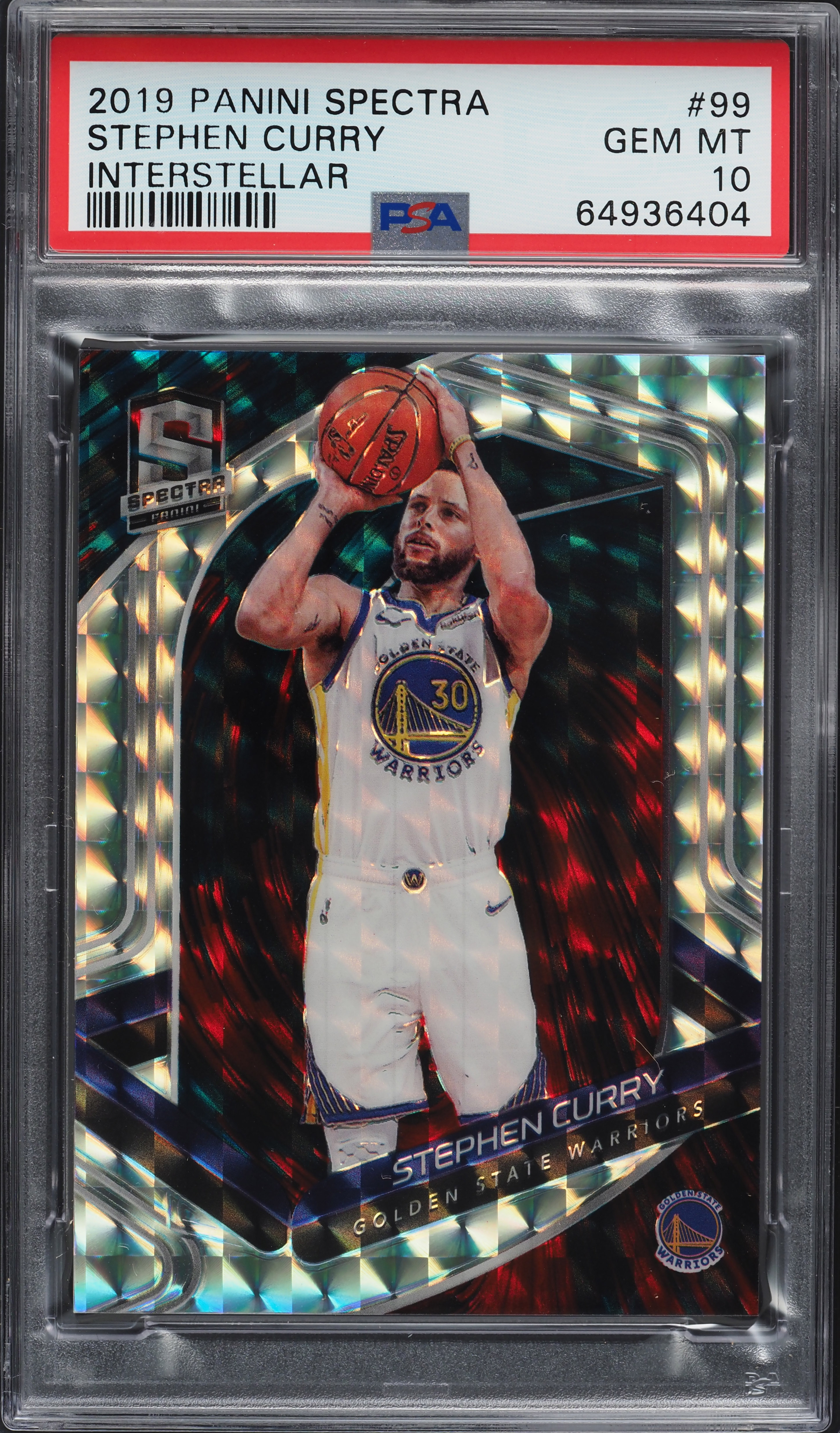 2019 Panini Spectra Interstellar Stephen Curry /49 #99 PSA 10 GEM