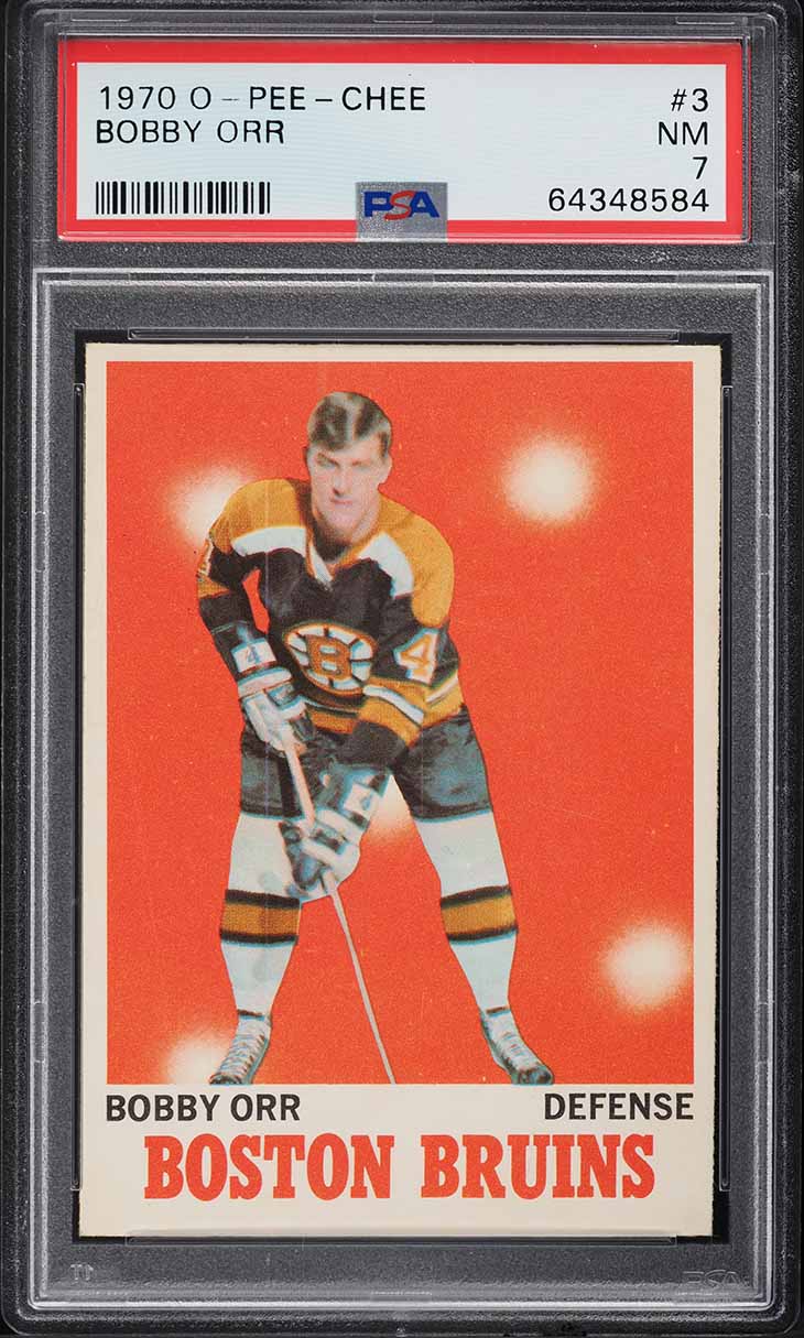 1970 O-Pee-Chee Hockey Bobby Orr #3 PSA 7 NRMT