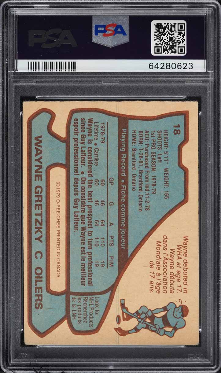 1979 O-Pee-Chee Hockey Wayne Gretzky ROOKIE #18 PSA 3 VG
