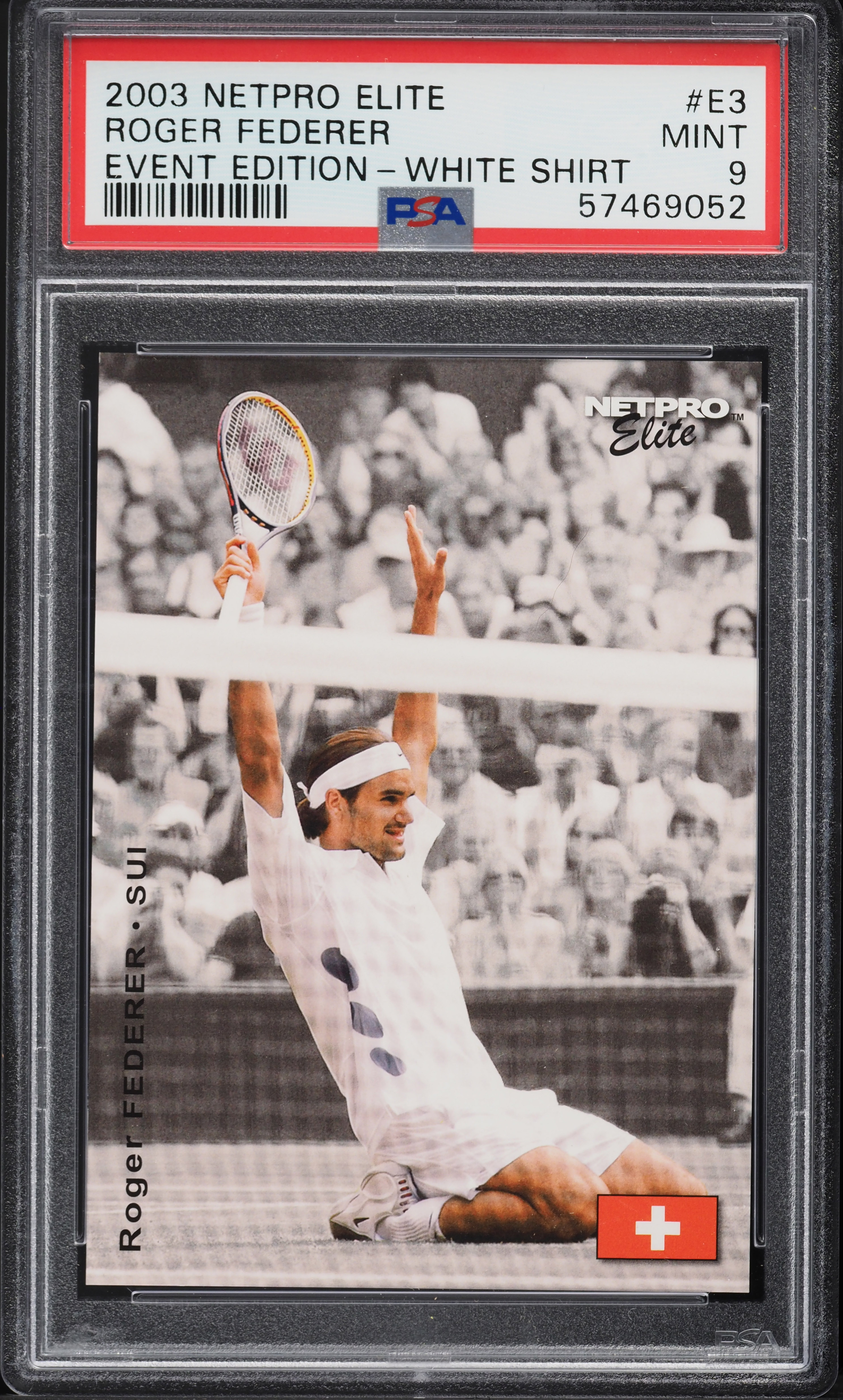 2003 Netpro Elite Event Edition SP Roger Federer ROOKIE #E3 PSA 9
