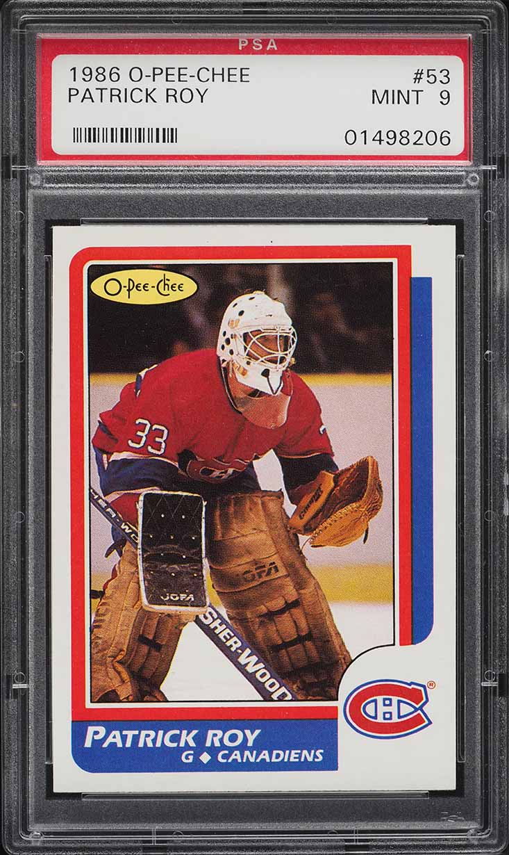 1986 O-Pee-Chee Hockey Patrick Roy ROOKIE #53 PSA 9 MINT