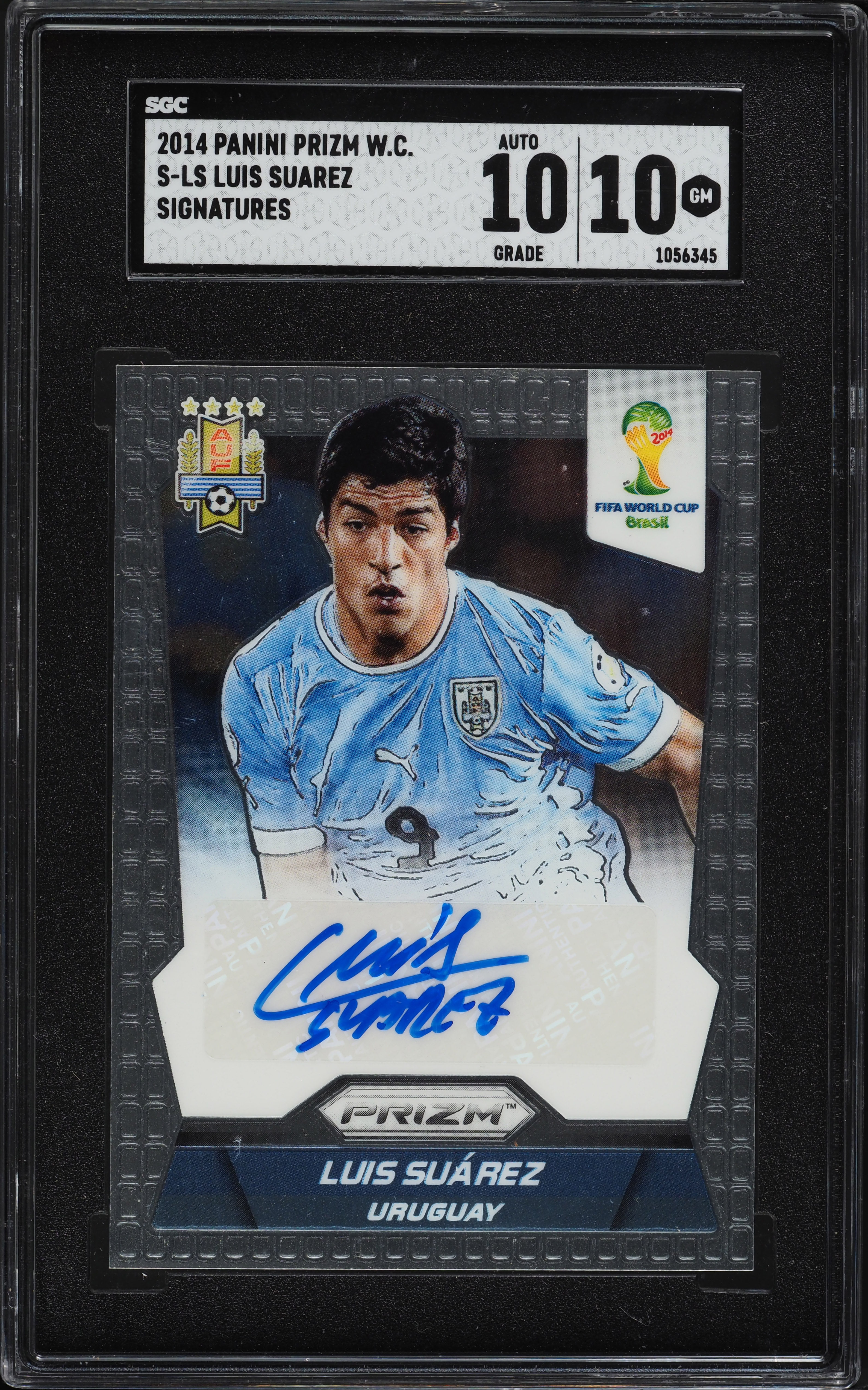 2014 Panini Prizm World Cup Signatures Luis Suarez AUTO #S-LS SGC