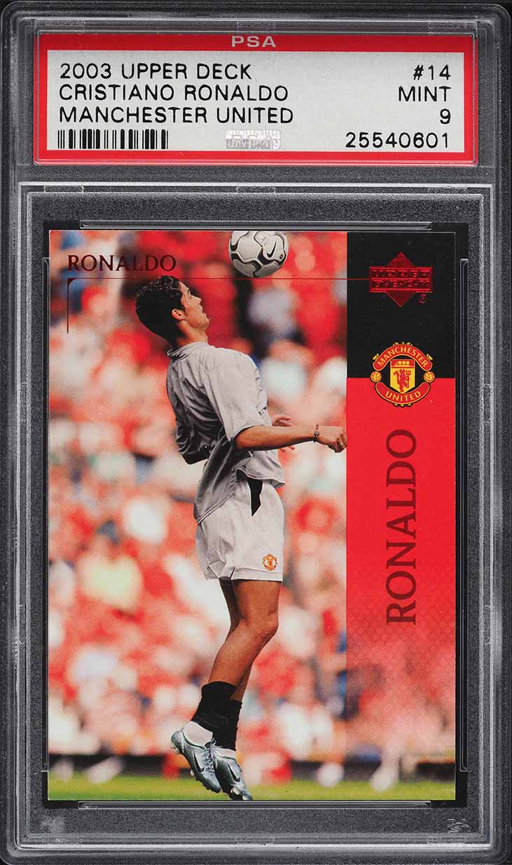 2003 Upper Deck Manchester United Cristiano Ronaldo ROOKIE #14 PSA