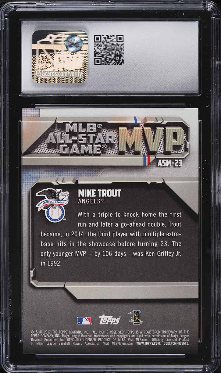 2017 Topps All Star MVPs Mike Trout #ASM-23 CSG 10 GEM MINT
