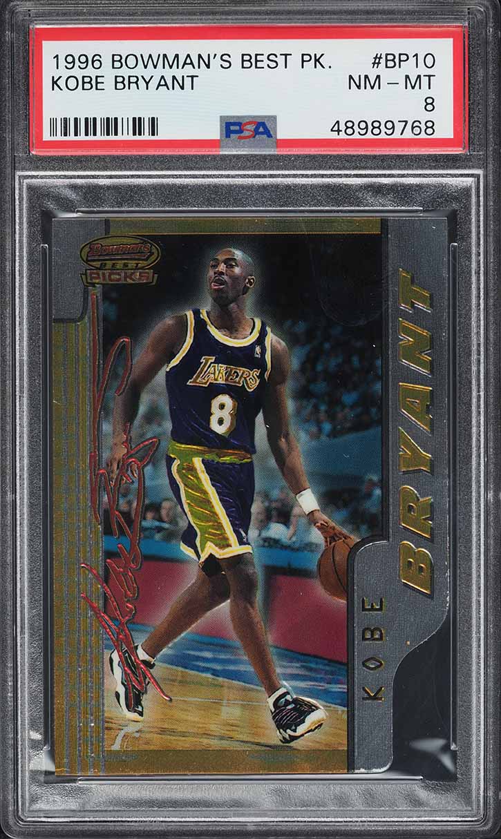 1996 Bowman's Best Picks Kobe Bryant ROOKIE #BP10 PSA 8 NM-MT